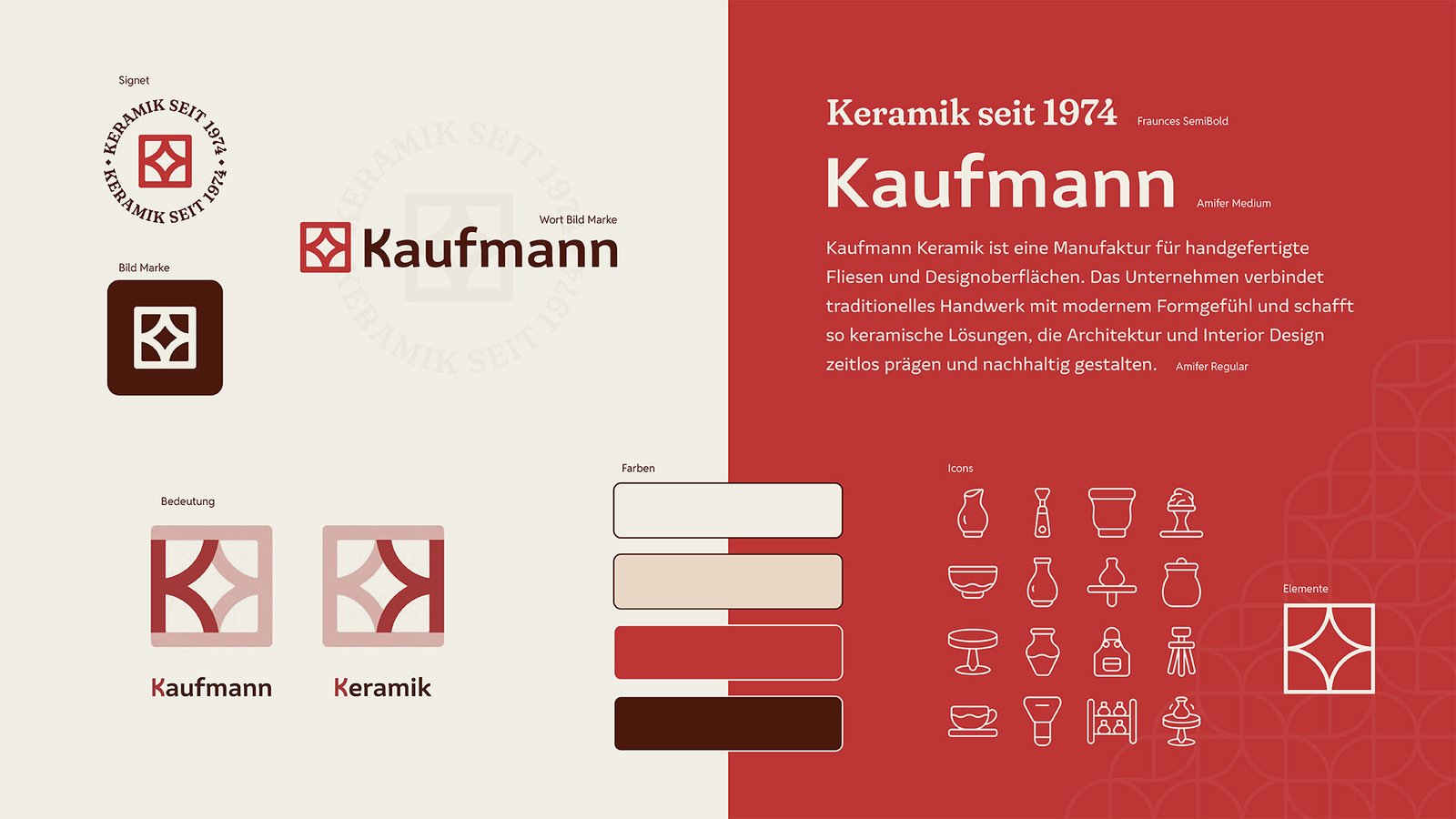 Kaufmann Keramik Markenelemente